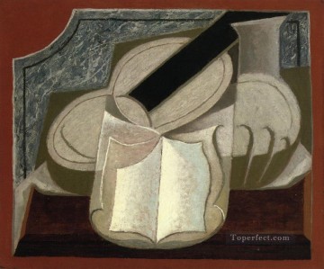 libro y guitarra 1925 Juan Gris Pinturas al óleo